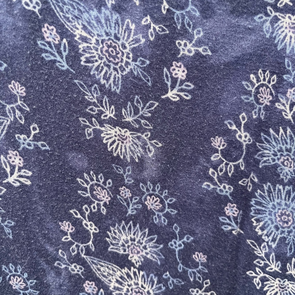 Blue Floral Racerback Tank - Picture 3 of 4